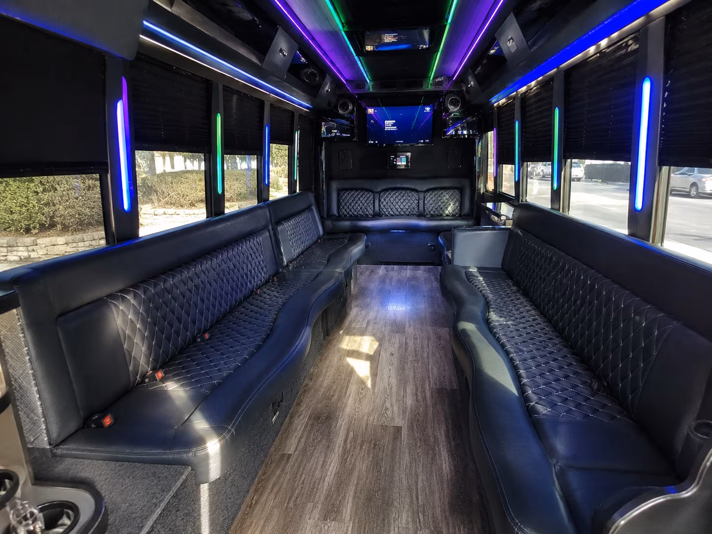 sunnyvale 15 passenger party bus interior