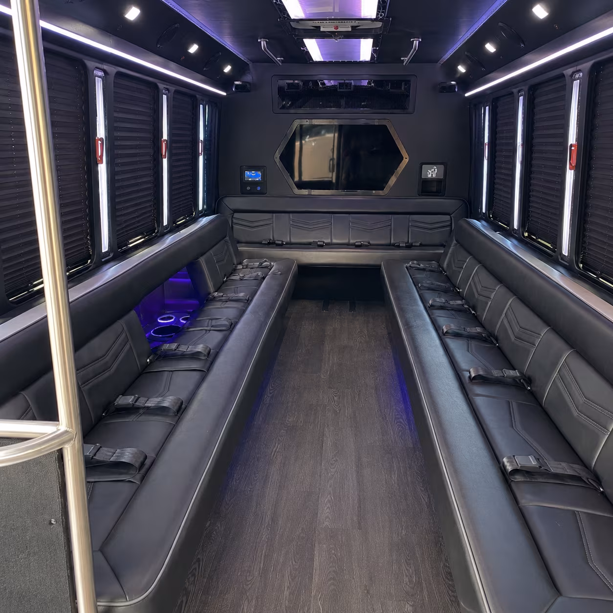 sunnyvale 18 passenger party bus interior