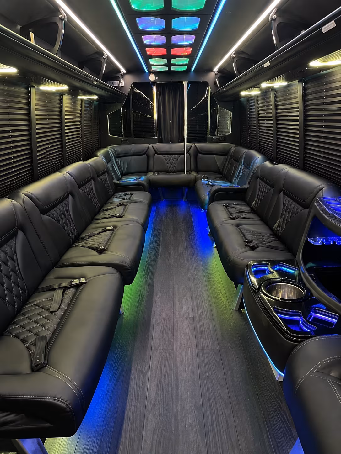 sunnyvale 20 passenger party bus interior