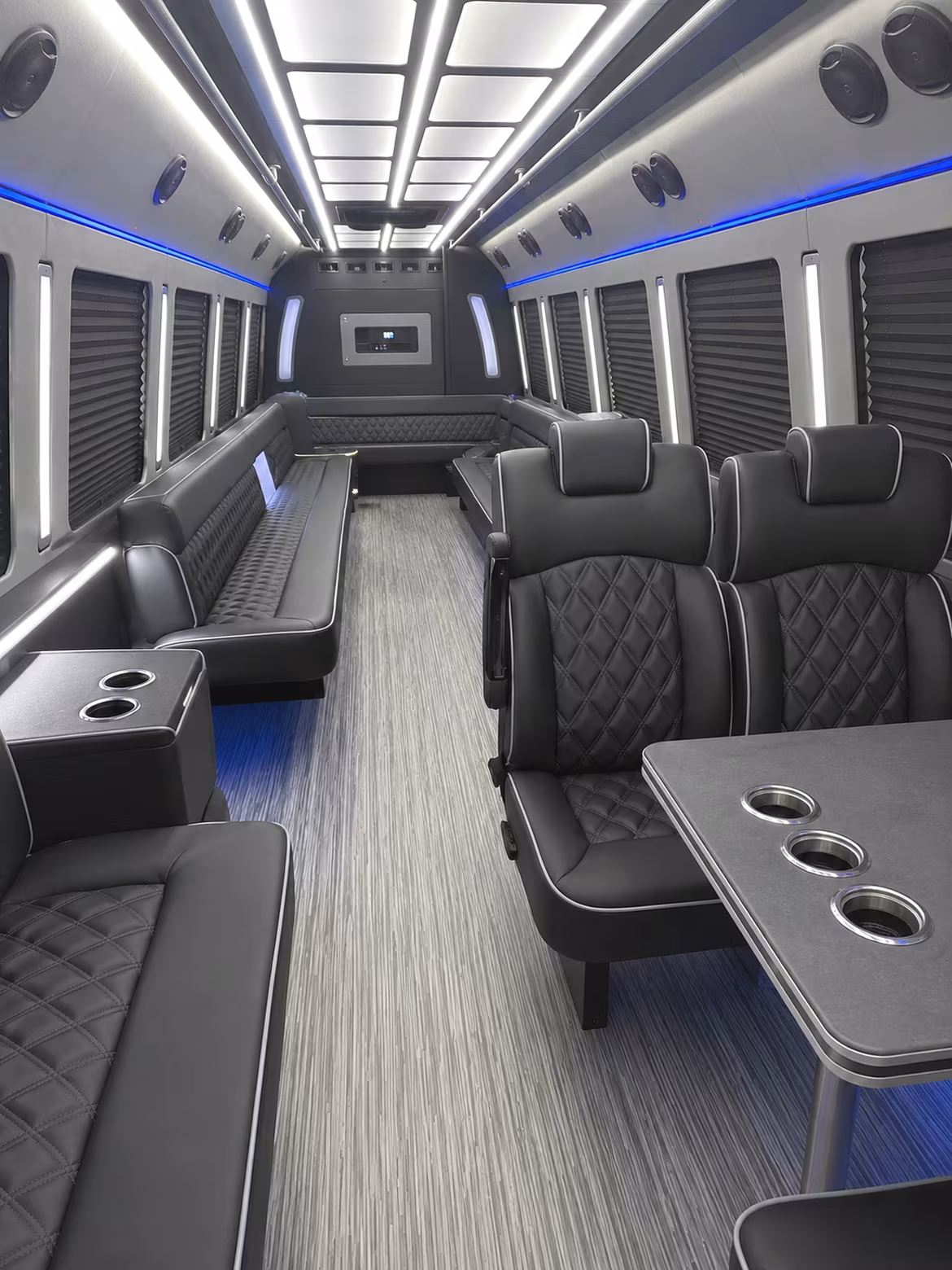 sunnyvale 25 passenger party bus inside