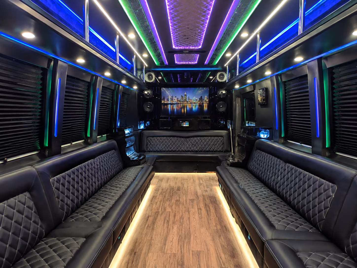 sunnyvale 25 passenger party bus interior
