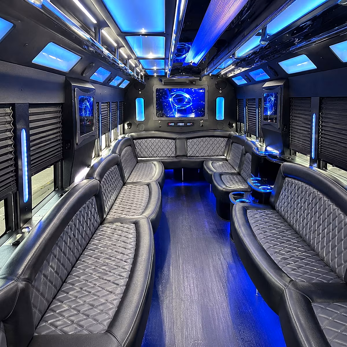 sunnyvale 50 passenger party bus interior