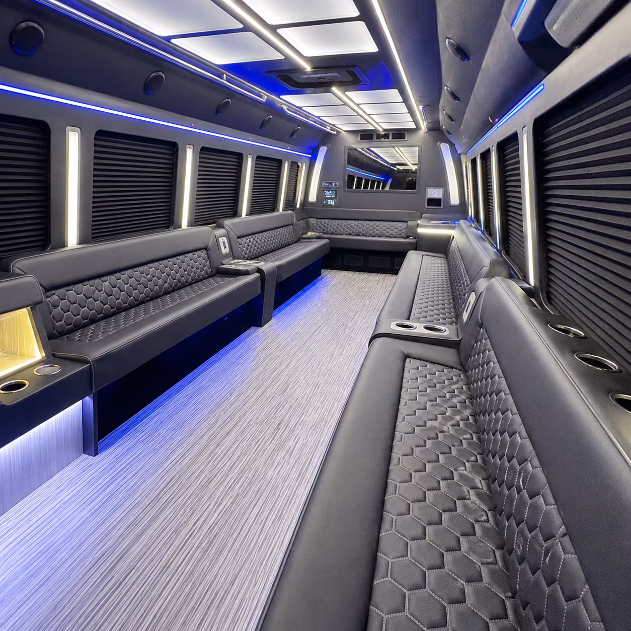 sunnyvale party bus rental interior
